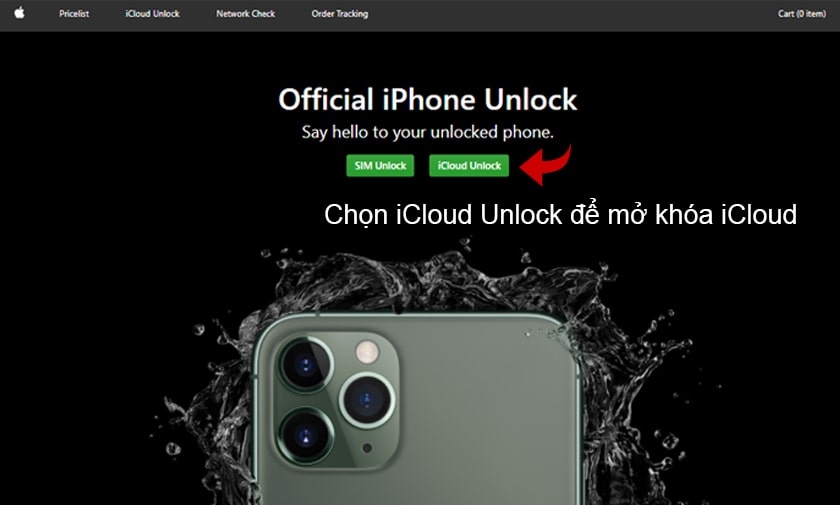 Mở khóa điện thoại iPhone dính iCloud không cần phần mềm bằng IMEI